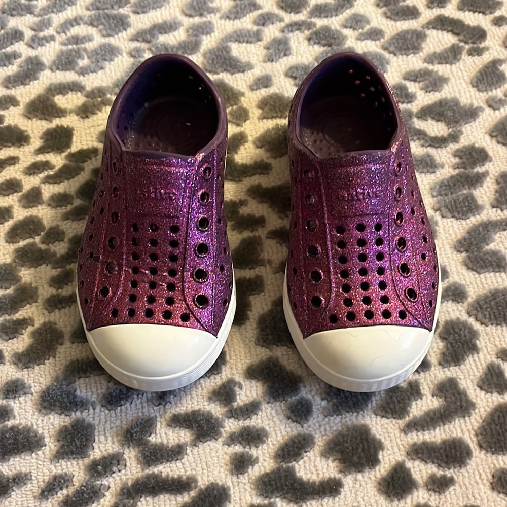 Toddler size 7 Purple sparkle Natives
